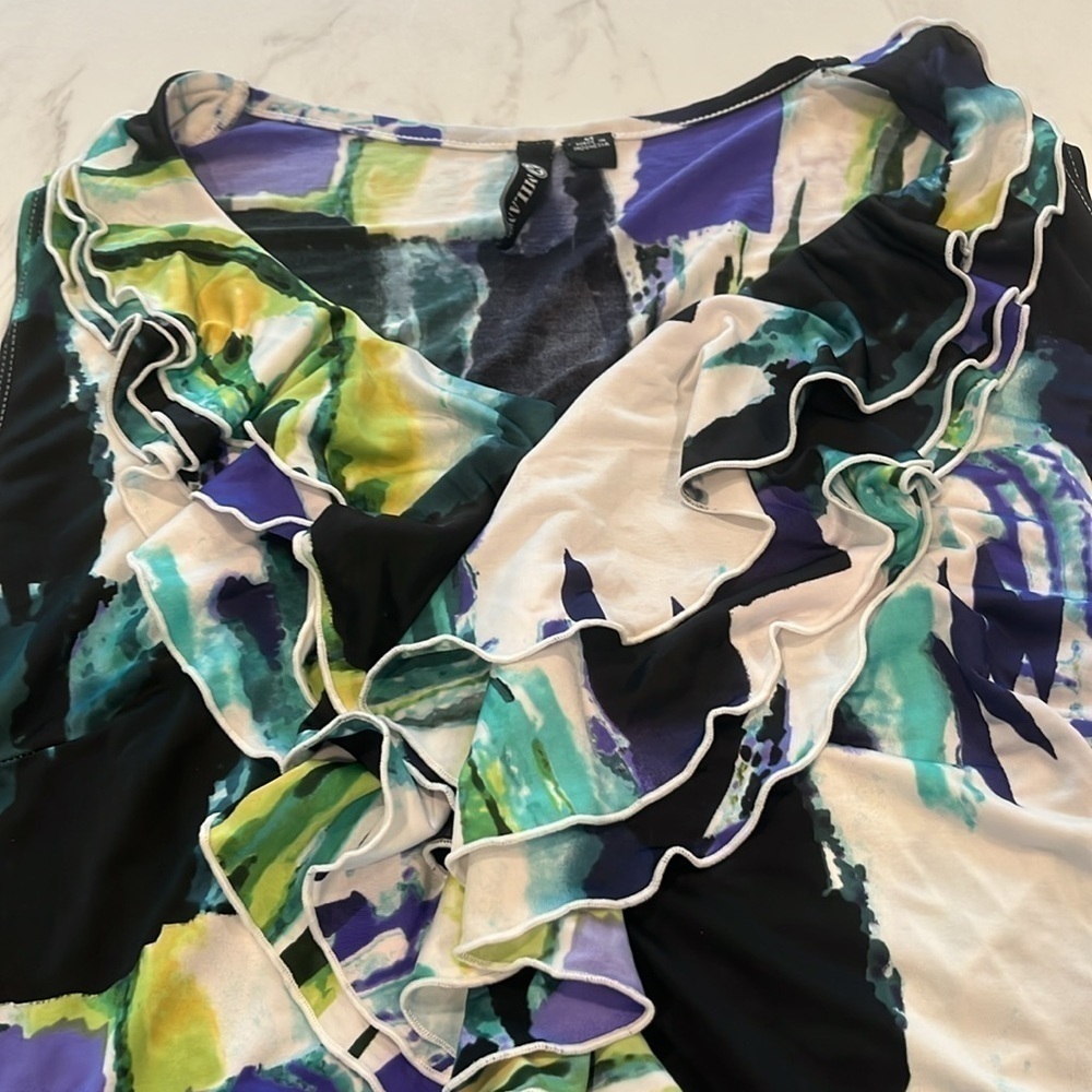 Milano Ruffle Tank Blouse - Picture 2 of 4